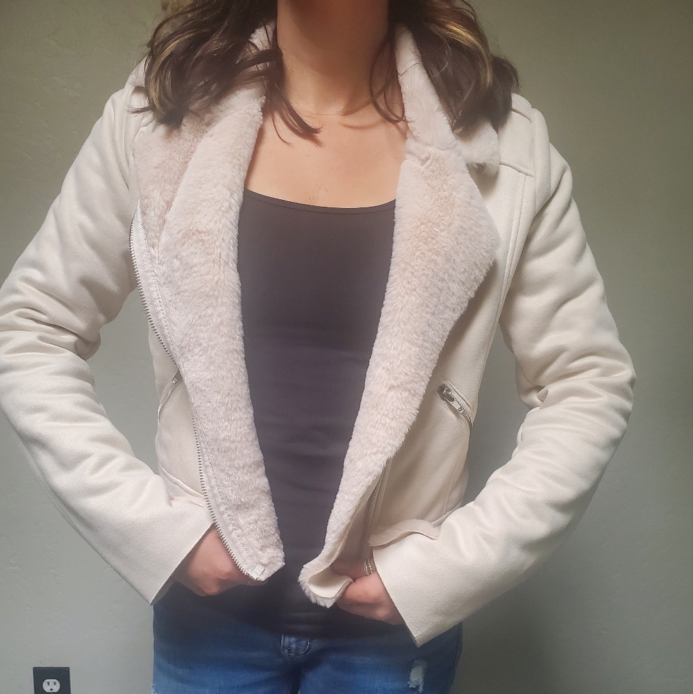 Womens zip Moto jacket.